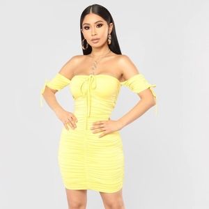 Off Shoulder Runched Dress